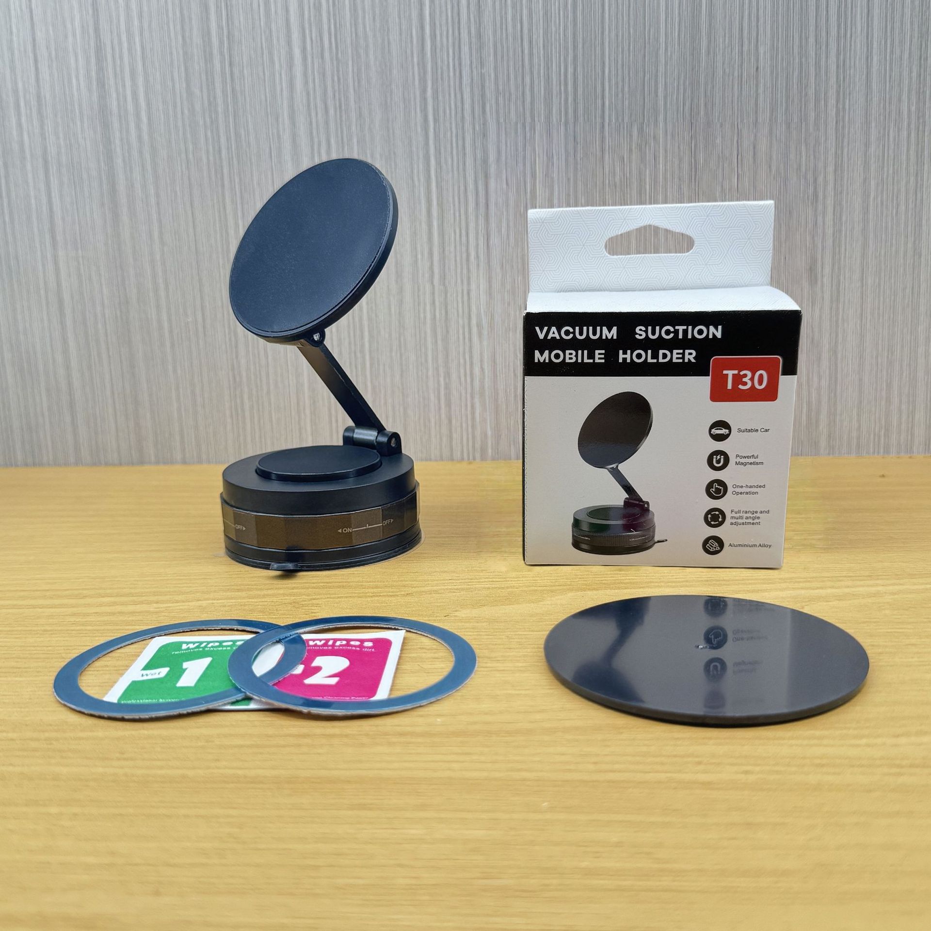 Cross-Border New High-Tech Car Phone Holder, Universal Vacuum Magnetic Suction Cup Phone Navigation Holder