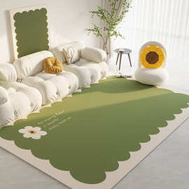 皮革地毯客厅耐脏易打理简约小花防滑防水沙发茶几垫一抹净地垫