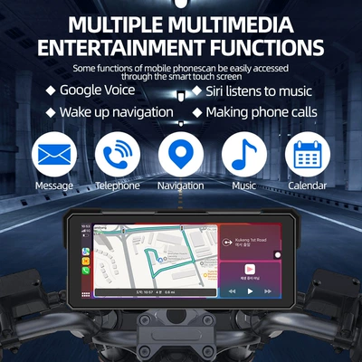 8.1inch Motorcycle Wireless CarPlay Motorcycle driving recorder