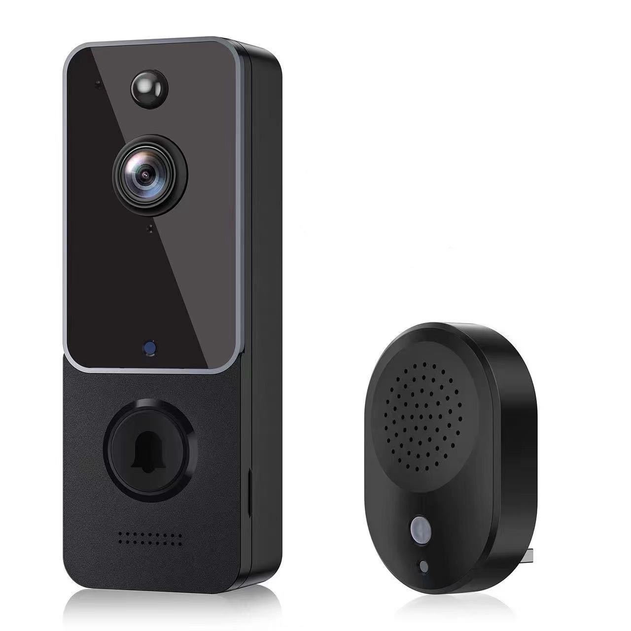 T9 visual timbre cámara de vigilancia inalámbrica visión nocturna WIFI HD inteligente cloud storage Home doorbell Ding Dong conjunto