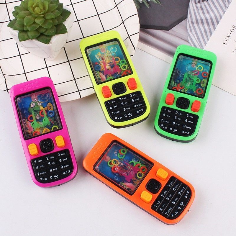 Nostalgic Toy Ring Machine, Kidsren's Mobile Phone Shaped Water Machine, Handheld Game Console, Water Ring Ring Water Interactive Game