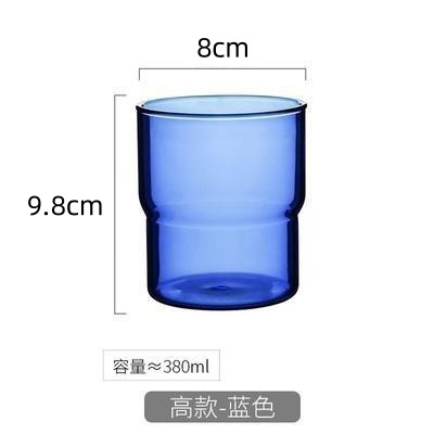 Vaso de vidrio de borosilicato coloreado apto para café o jugo