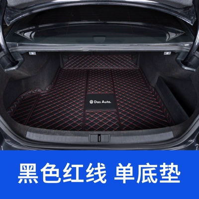 Trunk Mat – Volkswagen Magotan trunk mat for - thickened-main-pad-black-with-red-lines-volkswagen-magotan-2007-2011-models