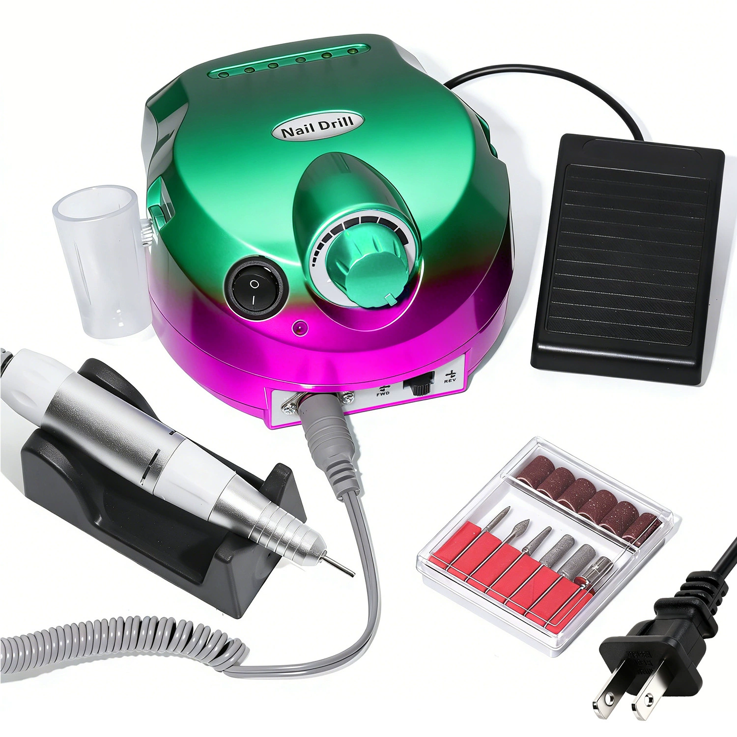 Electric Nail Drill Machine, multi-model sanding/milling kit, USB portable, 0.6 kg