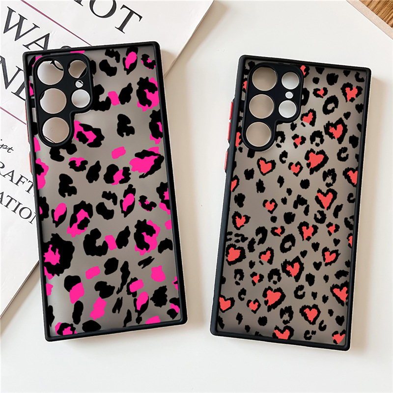 45g Weight Samsung Applicable Brands Phone Cases Classification PC, tpu Material Leopard Pattern Streetwear Style PC Tpu Leopard Streetwear Phone Cases Phone Accessories 6