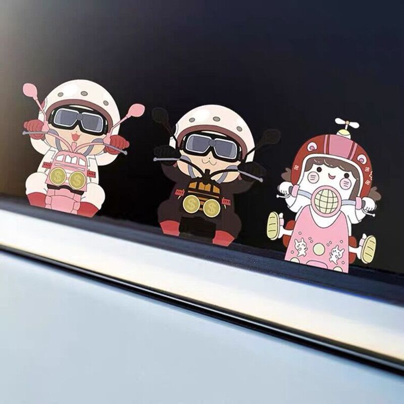 전기차, 오토바이, 어린 소녀들을 위한 귀엽고 재미있는 자동차 스티커, 오토바이 장식용 스티커