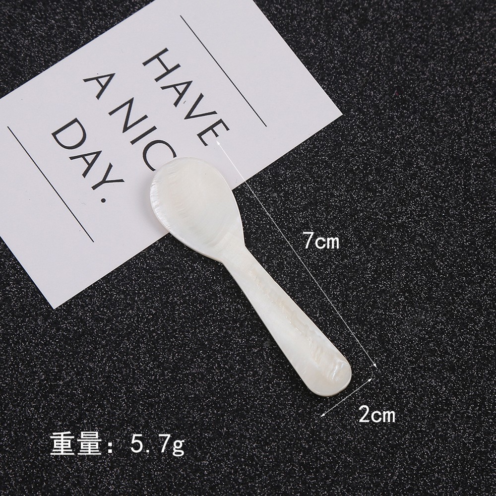 Natural Caviar Spoon For Coffee And Dessert Luxury Shell Spoon_voghion.com