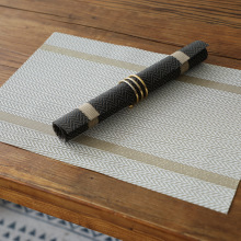 特斯林餐垫pvc条纹咖啡垫北欧ins 防水桌垫酒店家居隔热正反可用