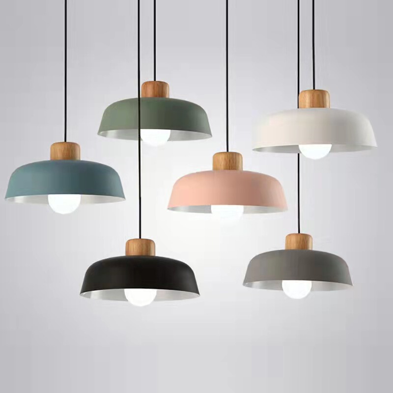 Nordic Restaurant Chandelier Solid Wood Macaron Lampshade Bedside Living Room Bedroom Away Simple Modern Single Chandelier Nordic Restaurant Chandelier Solid Wood Macaron Lampshade Bedside Living Room Bedroom Away Simple Modern Single Chandelier