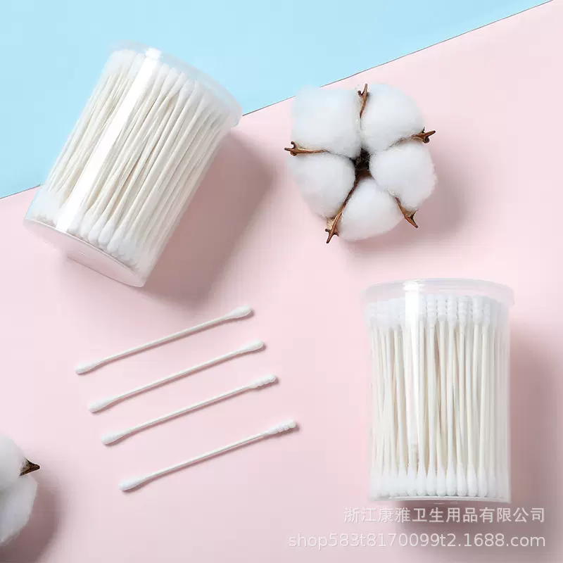 康雅 婴儿棉签细轴双头纸棒宝宝清洁护理棉签耳鼻专一次性清洁棉