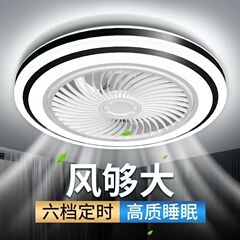 E27新型スクリューファン静音リモコンled一体レストランキッチン家庭用省エネ寝室ランプ