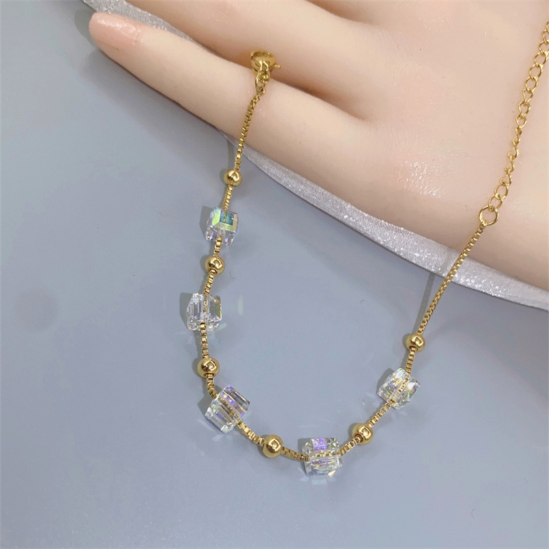 8g Weight 0.03µm-0.05µm Gold Plating Thickness PVD Coated Gold Plating Process Real Gold Plated Plating Material 316 Stainless Steel Pendant Material Sunstone Inlay Material Bracelets Classification 316 Stainless Steel Chain Material cable chain Chain Type 1 Piece Quantity Holiday Occasion 316 Stainless Steel Material Geometric Pattern Women'S Gender Sweet Style Waterproof Non Tarnish Craft PVD Coated Real Gold Plated Geometric Stainless Steel Sweet Waterproof Non Tarnish Bracelets