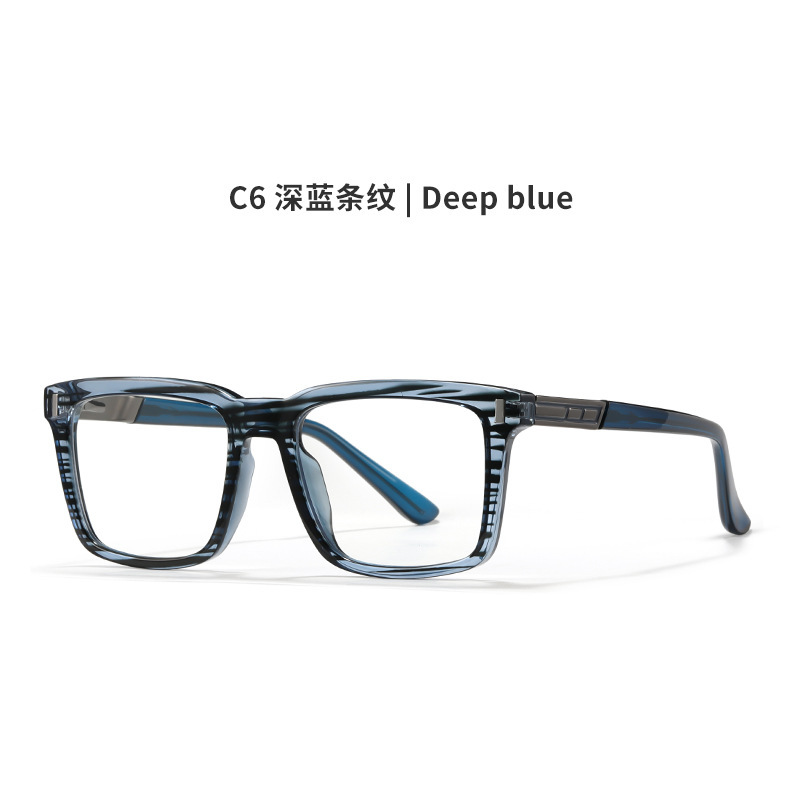 欧美新款眼镜男潮流方形tr90平光镜复古防蓝光眼镜弹簧镜腿60029|undefined