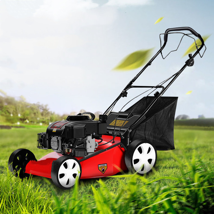 机身轻便型果岭草坪修剪机 四冲程6马力手推割草机 汽油机除草机