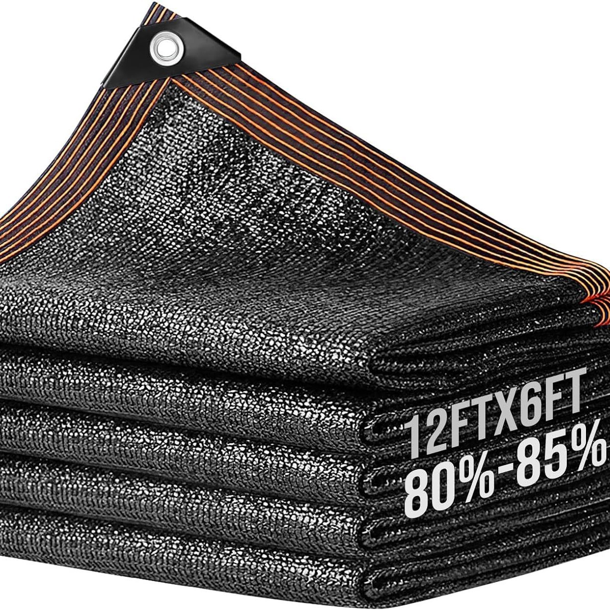 黑色遮阳网加密加厚防晒遮阴网包边打孔遮光网户外庭院遮阳网