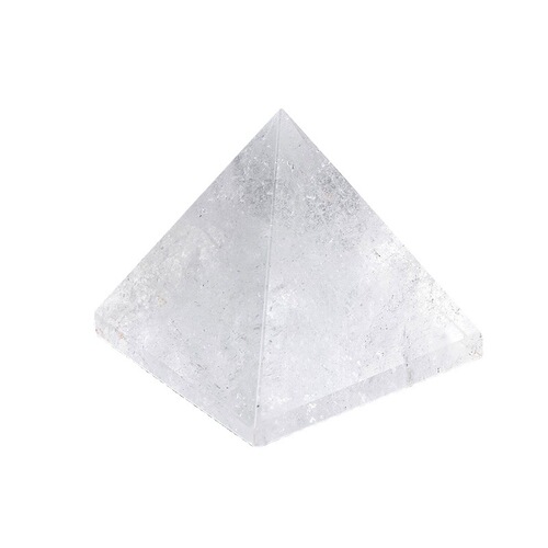 Natural white crystal pyramid ornaments crystal four-sided Egyptian tower home living room Feng Shui tower seven-star array ornaments