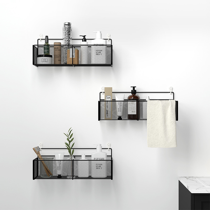 Wall-Mounted Freestanding Shelf, No-Hole Wall Hanging Rack, Bathroom Toilet Wall Mount, Toilet Bathroom Storage Bracket