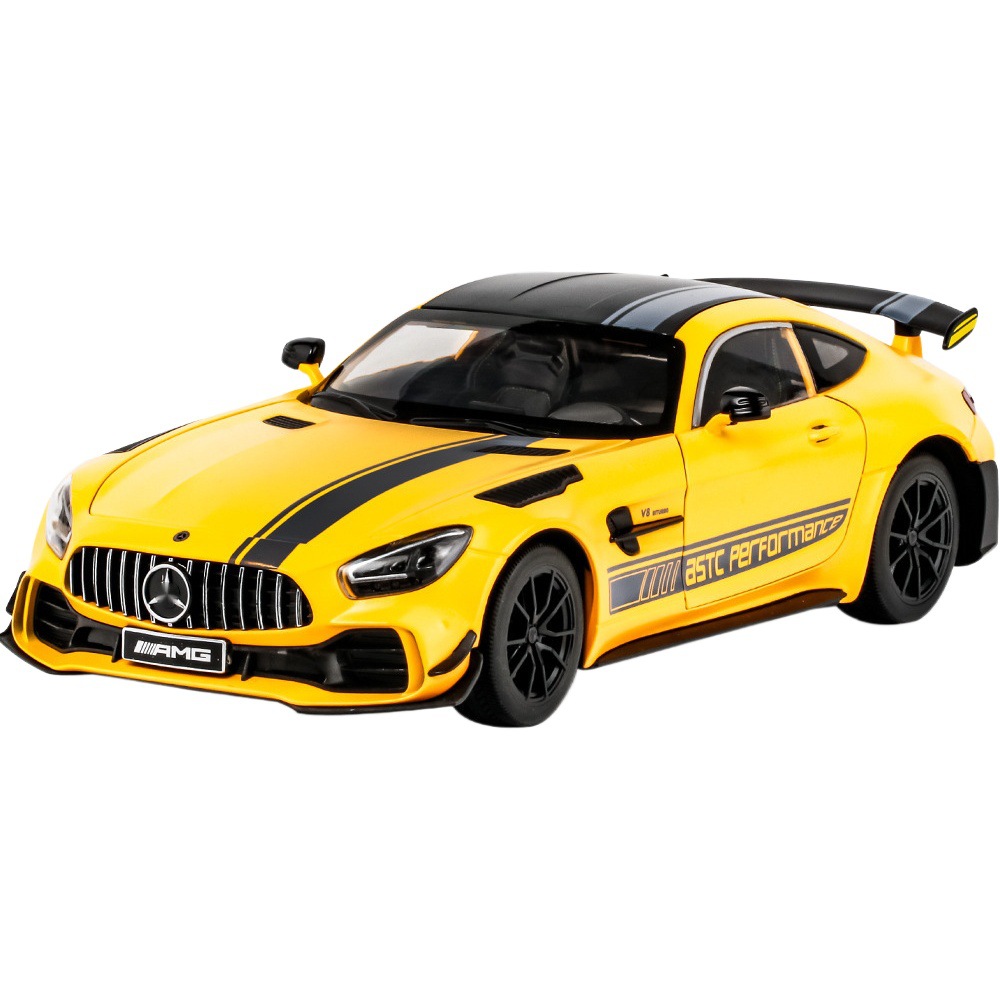 Modelo de coche de aleación de Mamba negro 1 a 18 Big Ben GTR coche deportivo sonido iluminación juguete coche música modelo decoración colección
