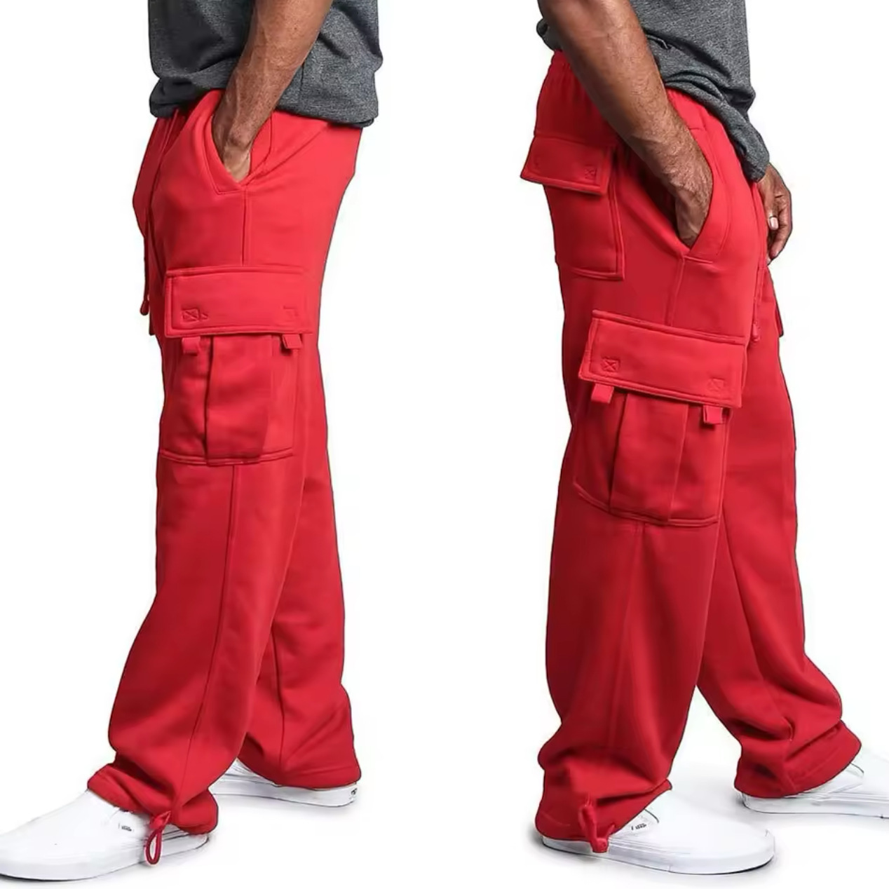 Cross-border wish foreign trade new multi-pocket casual pants men's design sense niche pants overalls in stock wholesale