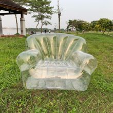 现货透明沙发PVC充气沙发露营充气懒人躺椅单人座椅可塞娃娃凳子