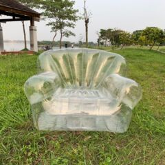 スポット透明ソファPVCインフレータブルソファキャンプインフレータブル怠け者リクライニングチェアシングルシート子供用スツール