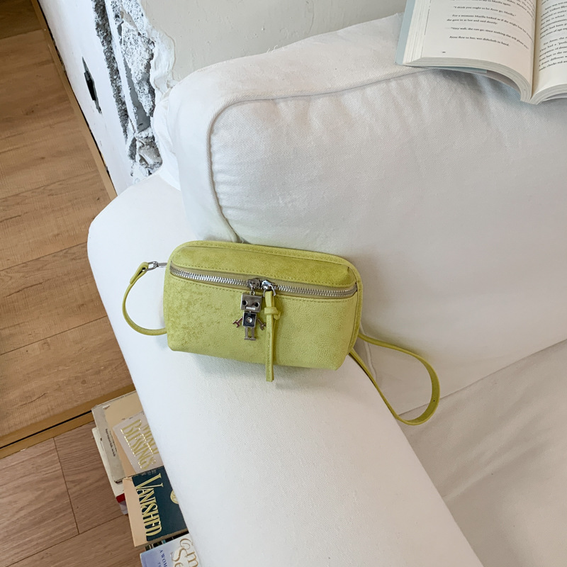 Exquisita mini bolso de nicho de gamuz, bolso de moda versátil, bolso de mochila retro de gamuz, bolso de cambio diario de lápiz labial