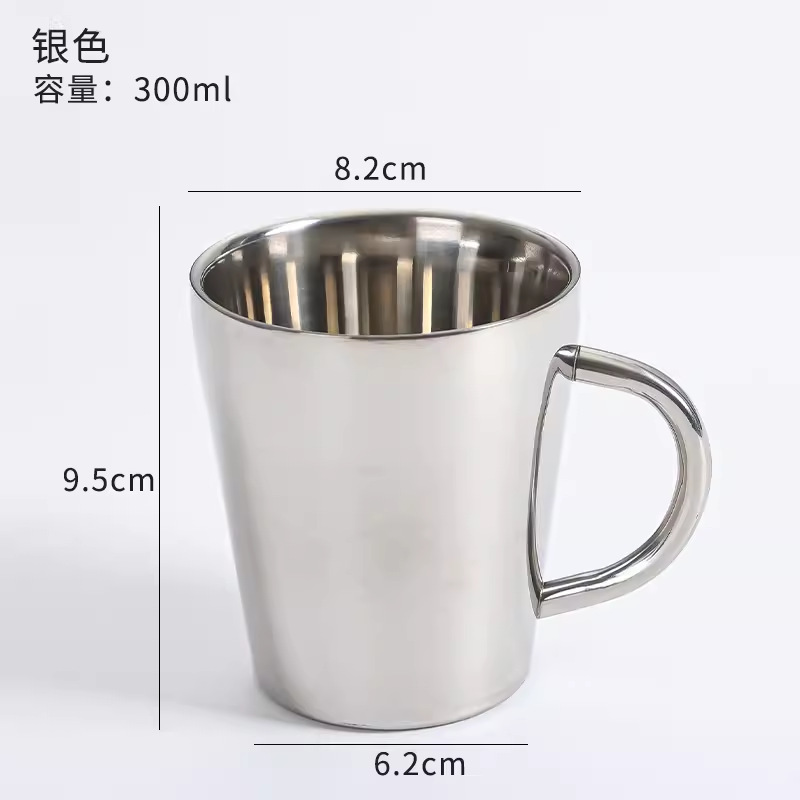 304韓国式レストランビールマグカップ幼稚園カップ牛乳カップヨーロッパ式カップハンドル付き二重カップ|undefined