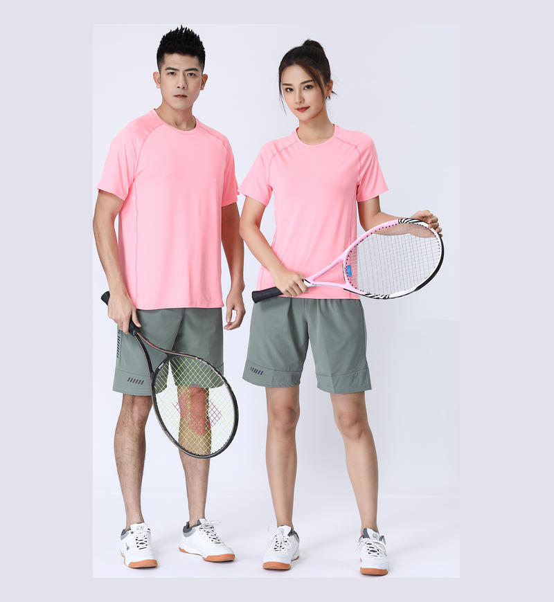 Nueva ropa de secado rápido camiseta de mangas cortas de verano elástico transpirable ropa deportiva de correr al aire libre seco rápido cuello redondo