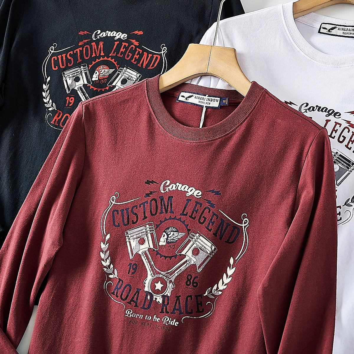 Вода для мытья хлопка! Американский Амей! Осенние новые мужские забавные принты удобные повседневные дикие футболки