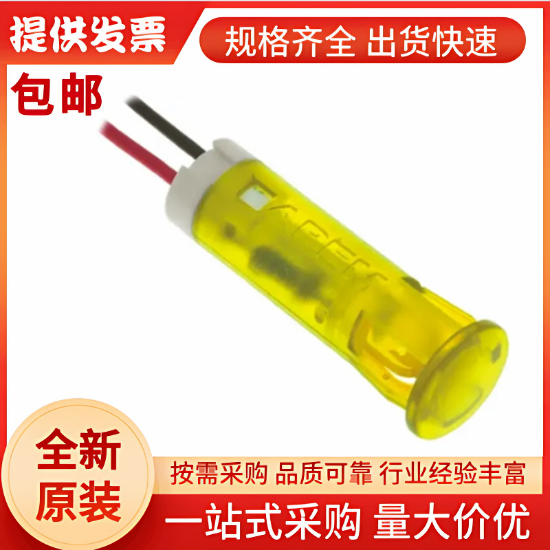 QS83XXY24 APEM 黄色LED面板指示灯, 24V 直流, 20mA, 8mm安装孔