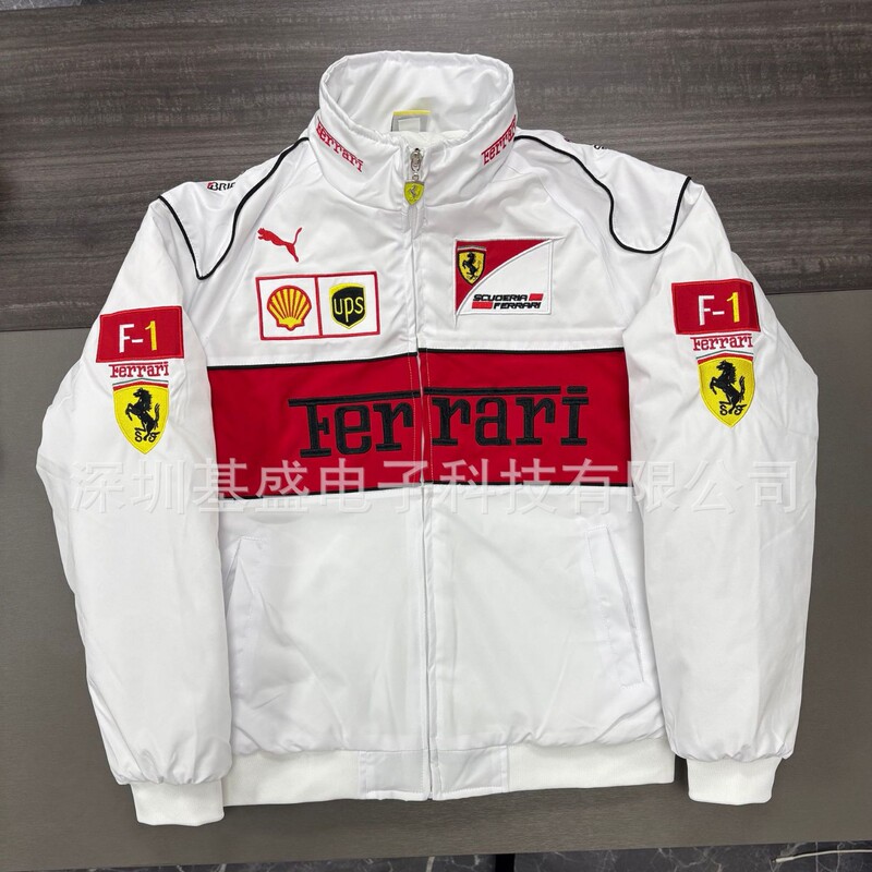 F1 Ferrari Racing Suit F1 Racing Suit Ferrari Jacket Motorcycle Riding Suit Embroidered Jacket Custom-Made