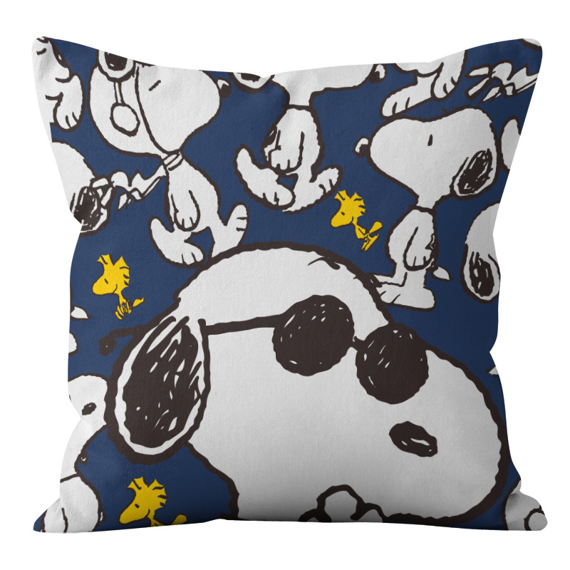 Animación dibujos animados Snoopy almohada cubierta sofá sala de estar dormitorio cojín almohada decoración del hogar simple almohada cubierta