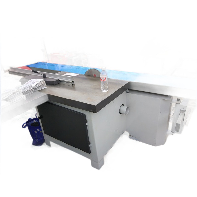 Sierra de panel semiautomática, sierra de mesa deslizante pequeña de pie, máquina eléctrica para cortar tableros de madera y aglomerado para muebles