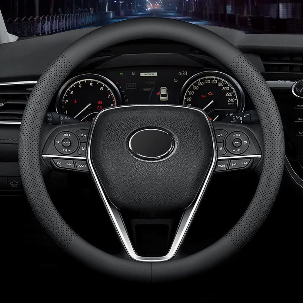 Factory Napapi car steering wheel cover four seasons universal 15 English 38cm non-slip breathable black handle cover