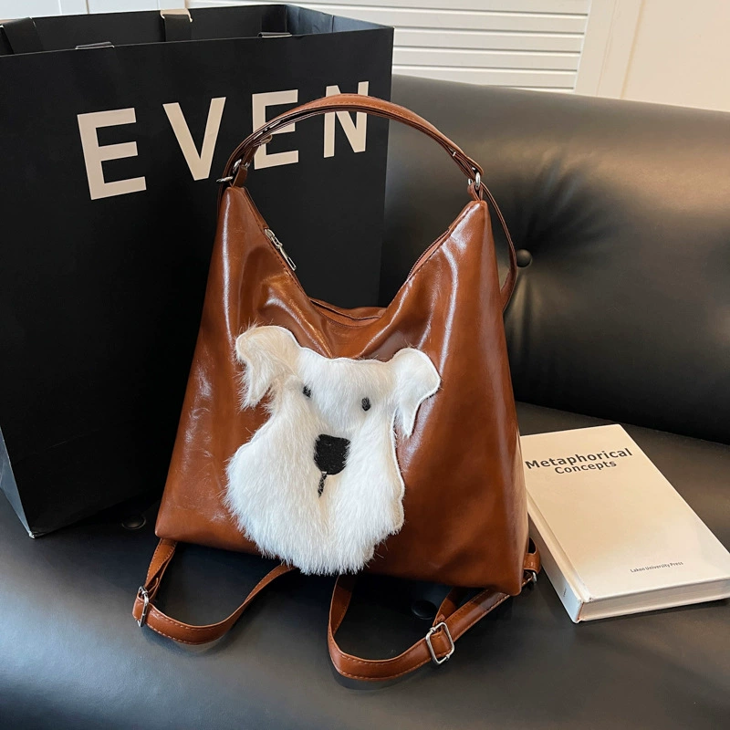 Design capacious backpack, trend of season, for students
