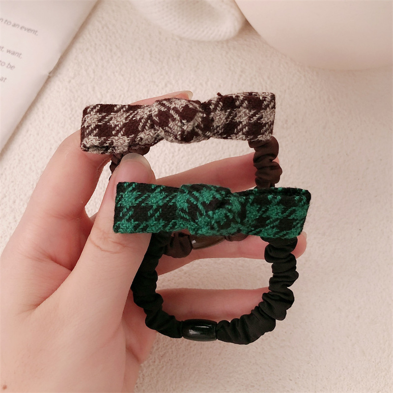 Nuevo arco de cuerda de cabeza de mil pájaros temperamento dulce de mujer anillo de cabello de intestino delgado atado cuerda de cabello de cola de caballo alta correa de correa