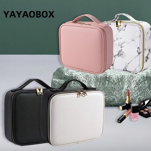 Cosmetic Bag Women's Satchel Portable Large Capacity Multi-functional Simple Korean ins Style Professional Leather Tattoo Tool Box