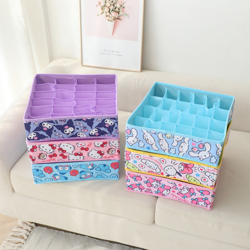 少女心クロミプリント下着靴下分類収納ケース漫画布芸防掻花アクセサリー分類整理|undefined