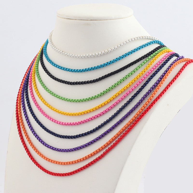 Simple Style Geometric Alloy Stoving Varnish Chain Necklace