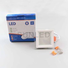 厂家供应 led 吸顶灯 量大从优 6W 12W 方形玻璃面板灯