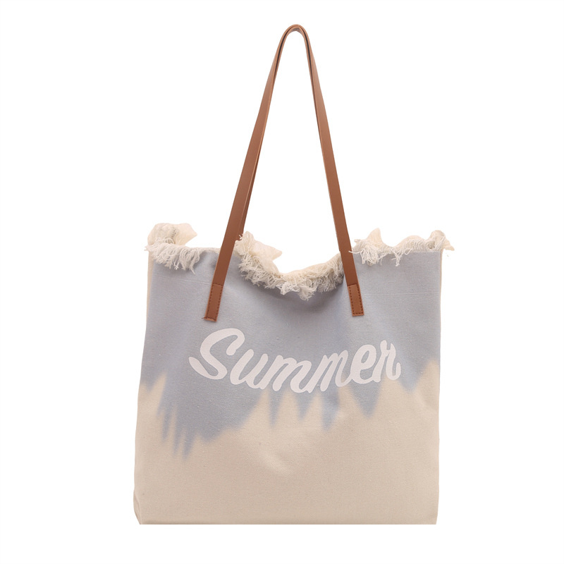 Bolsa Tote de Hombro con Flecos, Material Especial, Suave, Doble Correa, para Uso Diario