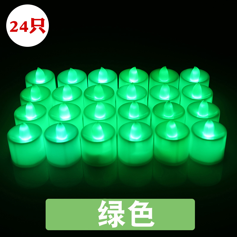 Electronic green candle, 24 items