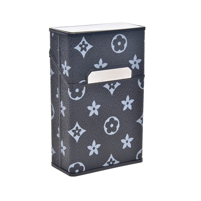Caja de cigarrillos 20 paquetes Caja de regalo Caja de cigarrillos en bruto de cuero Caja de cigarrillos magnética portátil personalizada para niños Caja de cigarrillos anticolisión y a prueba de humedad para niñas