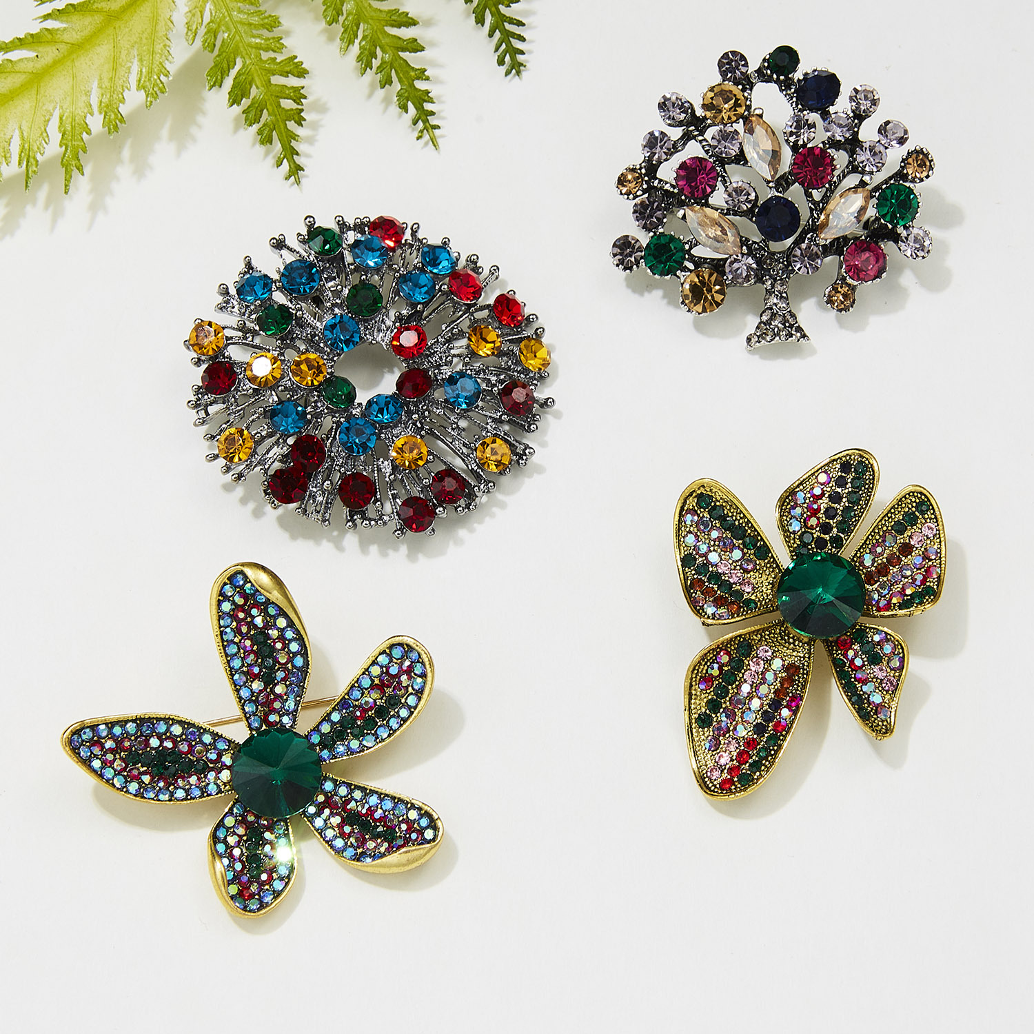 IG Style Shiny Clouds Leaves Flower Alloy Inlay Rhinestones Pearl Unisex Brooches display picture 3