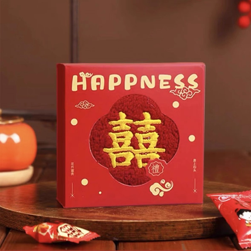 タオルのお土産、実用的なギフト、結婚式のお返し、結婚祝い、ブライズメイドの小物、中国風のウェディングショップギフトボックス|undefined