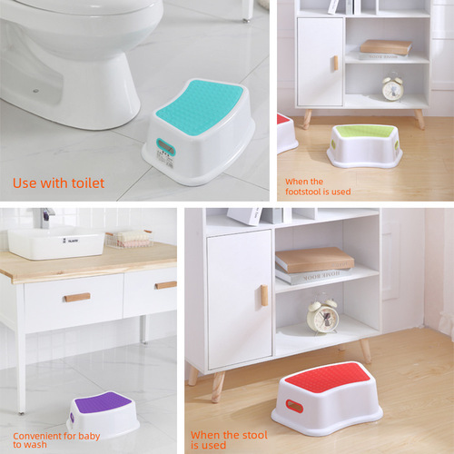 Children's Multifunctional Step Stool Toilet Non-slip Footstool Little Chair Baby Seat Toilet Foot Stool