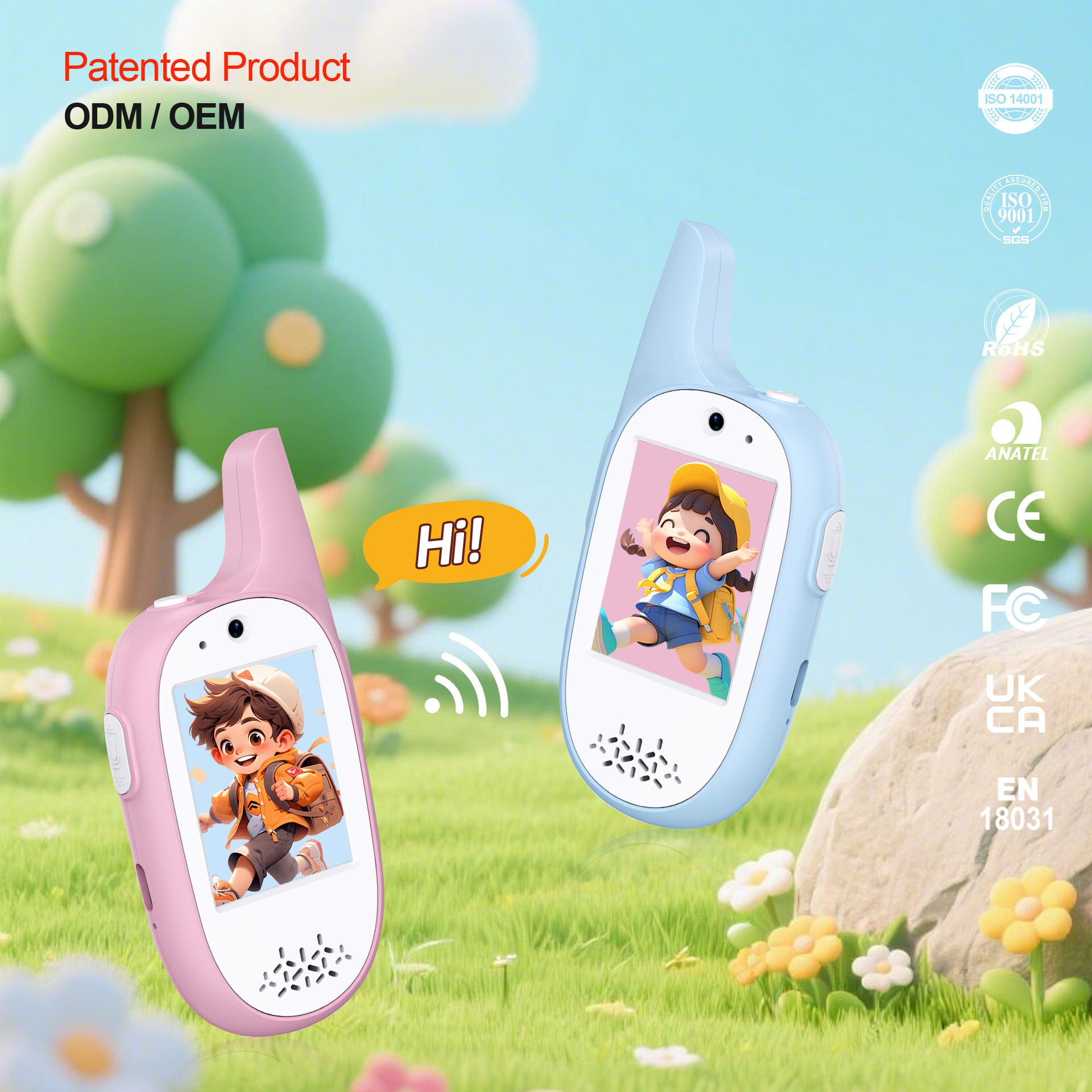 Video intercom children's toy 720P two-way intercom video outdoor game hide-and-seek children's birthday gift