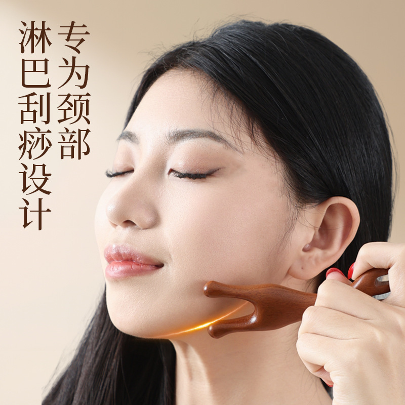 新しい厚みのあるマッサージコーム、経絡五本爪コーム、両用鼻スクレーパー、鹿角カエルコーム、ヘアコーム、ロングハンドルヘッドセラピー|undefined