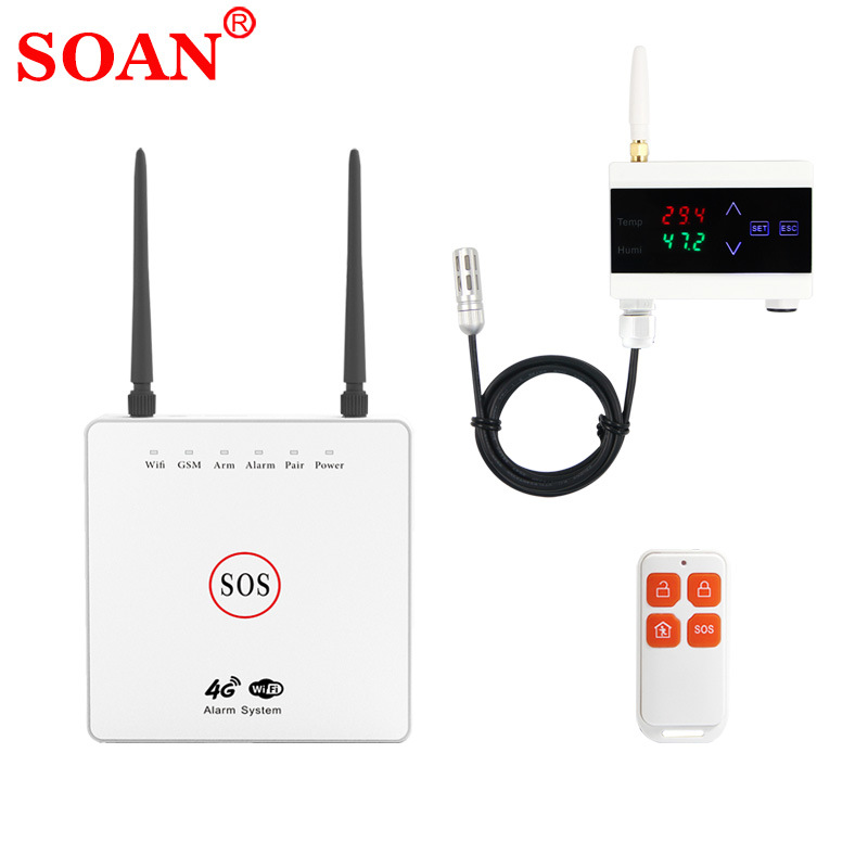 涂鸦APP机房温度报警器wifi水族馆养殖场高低温湿度停断电报警器