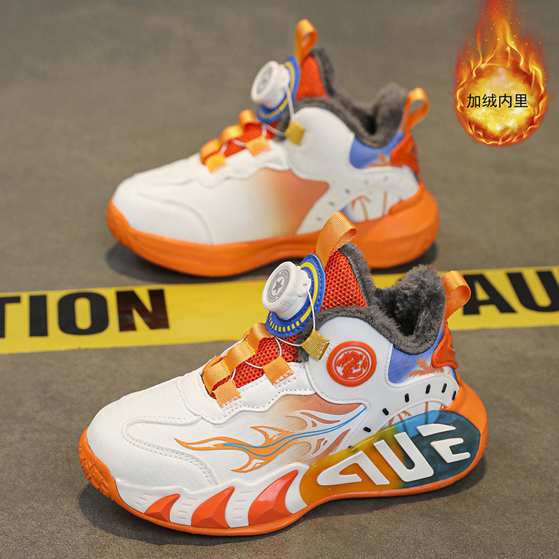 Primavera y verano calzado deportivo para niños niñas niño botón zapatos para correr malla transpirable zapatos casuales para niños grandes zapatos de baloncesto